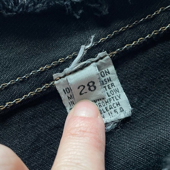 Vintage Y2K Upcycled Levi’s Flare Jeans Low Rise Embellished 28 Festival Bratz - Picture 4 of 14